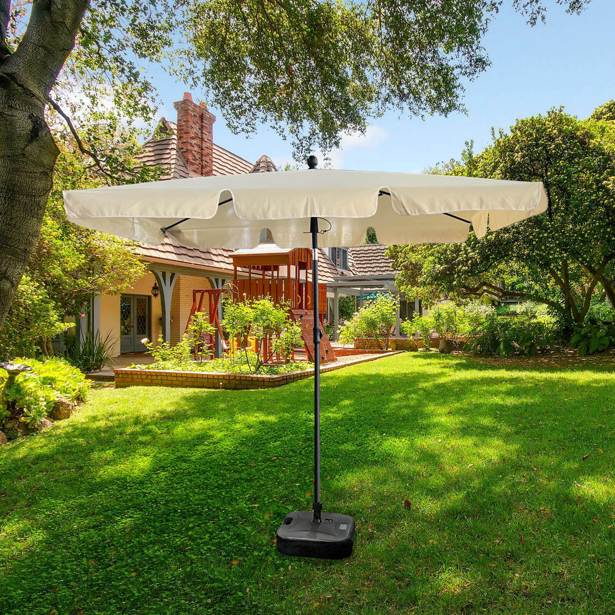 SONNENSCHRIM Beige 235/200 cm - Beige/Schwarz, Metall (200/125cm) - Akord