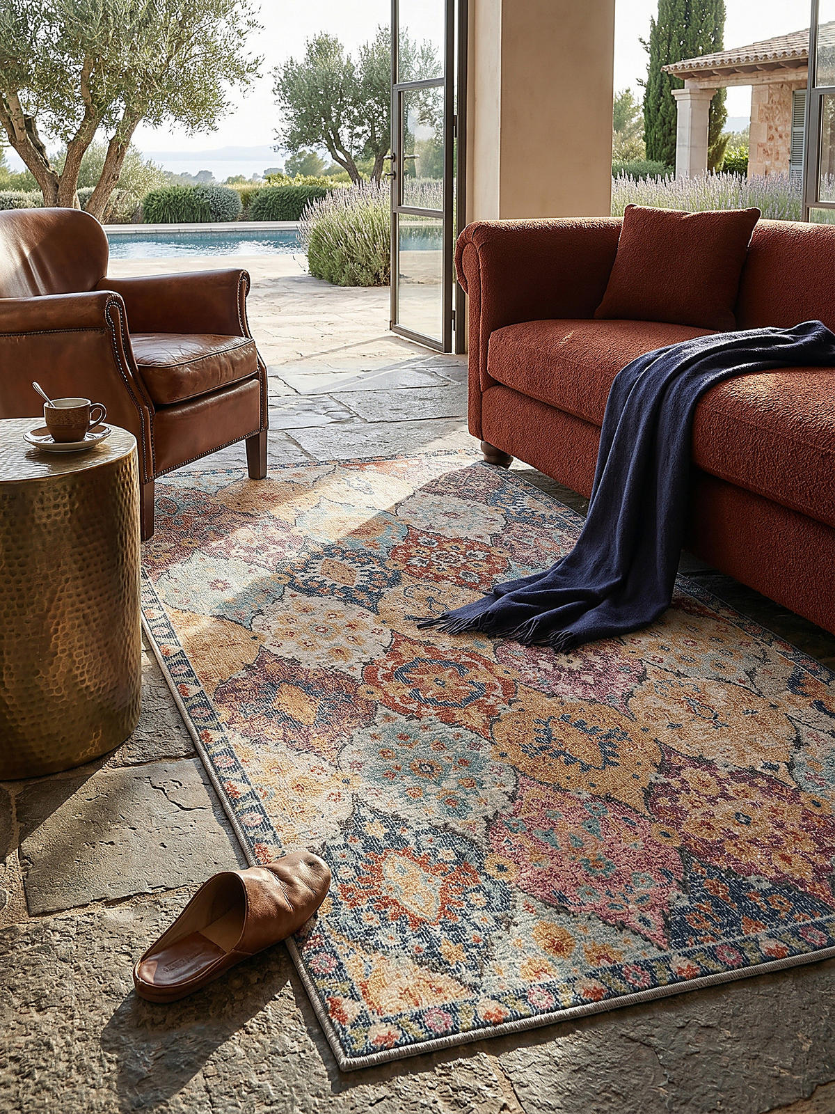 TEPPICH Outdoor Orientalisch LIMMAT Polypropylen Mehrfarbig 80 x 300 cm - Multicolor, Textil (80/300cm) - KADIMA DESIGN
