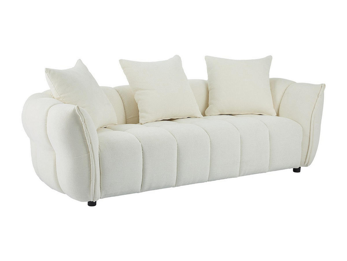 SOFA - 3 Personen - stoff - gebrochenes weiß Kimaca - Weiß, Textil (217/69/96cm) - Vente-Unique