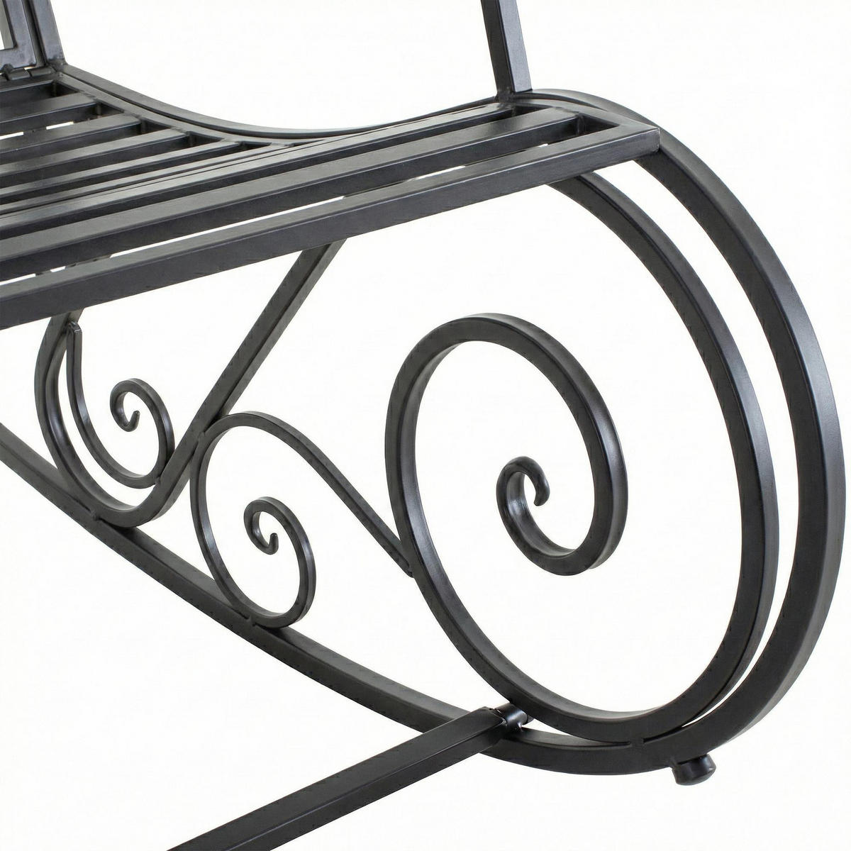 SCHAUKELSTUHL Anna Antik Outdoor 56x90x94cm Metall Anthrazit Gartenstuhl - Anthrazit, Metall (56/94/90cm) - DELUKE