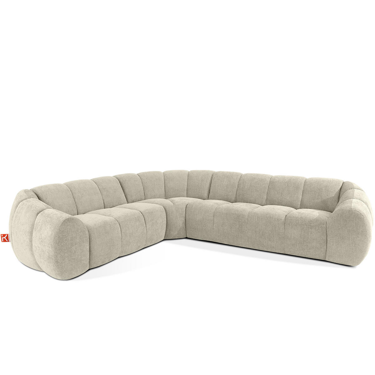 ECKSOFA LINKS FLAVA, Ecru - Ecru, Holz/Holzwerkstoff (310/270cm) - KONSIMO®
