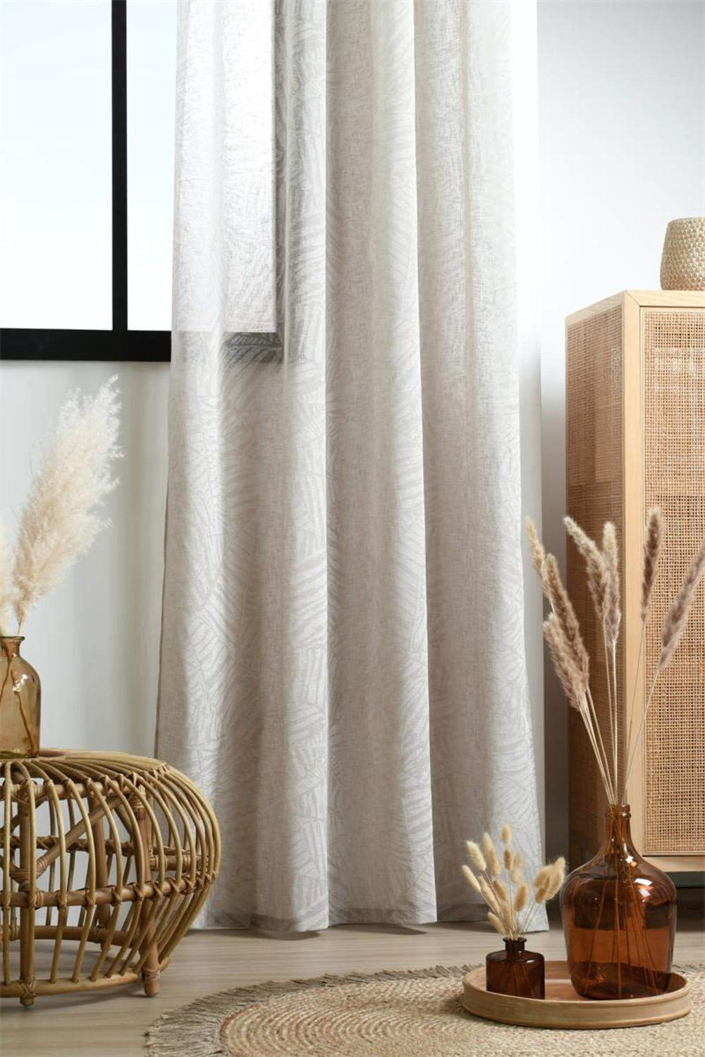 FENSTERVORHANG Ösen Scar 140/260 cm - Beige, Textil (140/260cm)