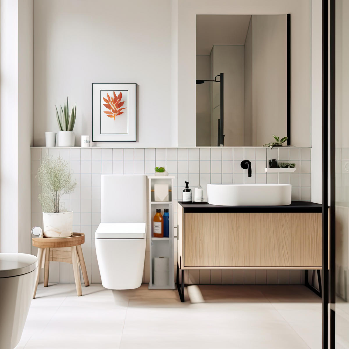 TOILETTENPAPIERHALTER - Weiß, Holz/Holzwerkstoff (18.5/77/17.5cm) - Relaxdays