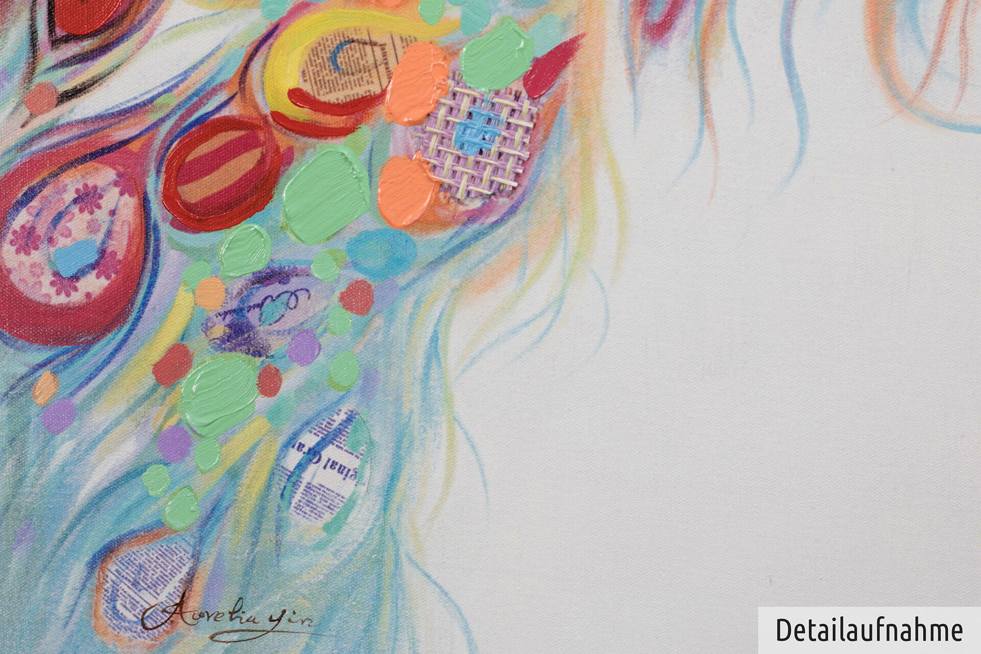 ÖLGEMÄLDE 80/80 cm - Multicolor, Holz/Textil (1.6/80cm) - KUNSTLOFT