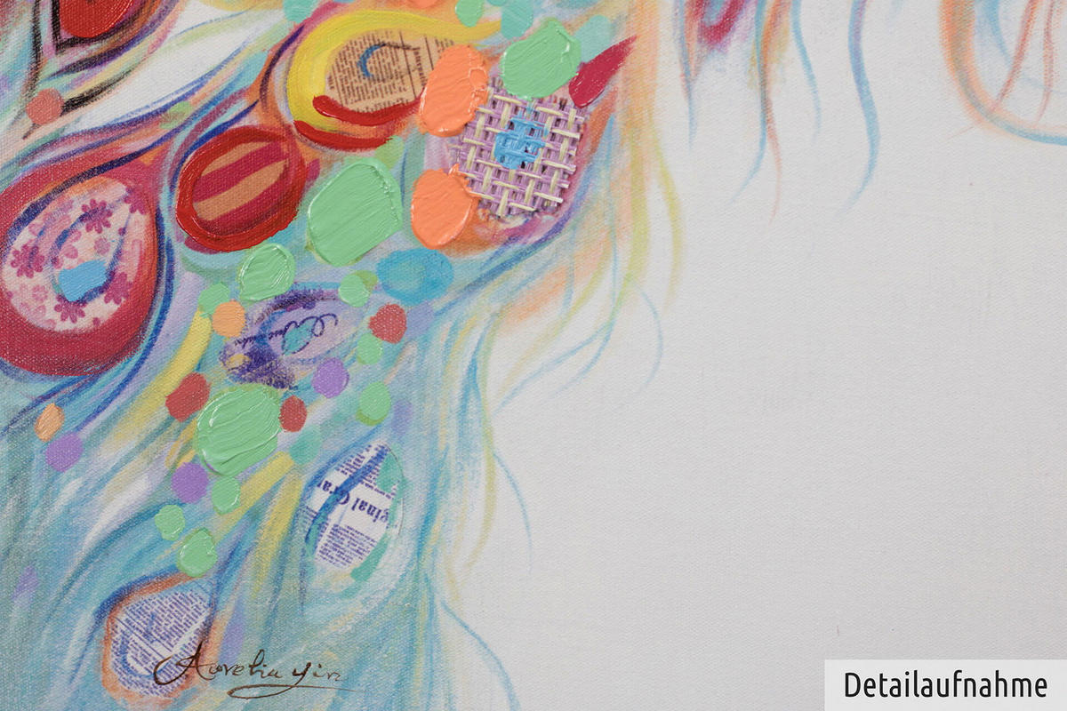 ÖLGEMÄLDE 80/80 cm - Multicolor, Holz/Textil (1.6/80cm) - KUNSTLOFT