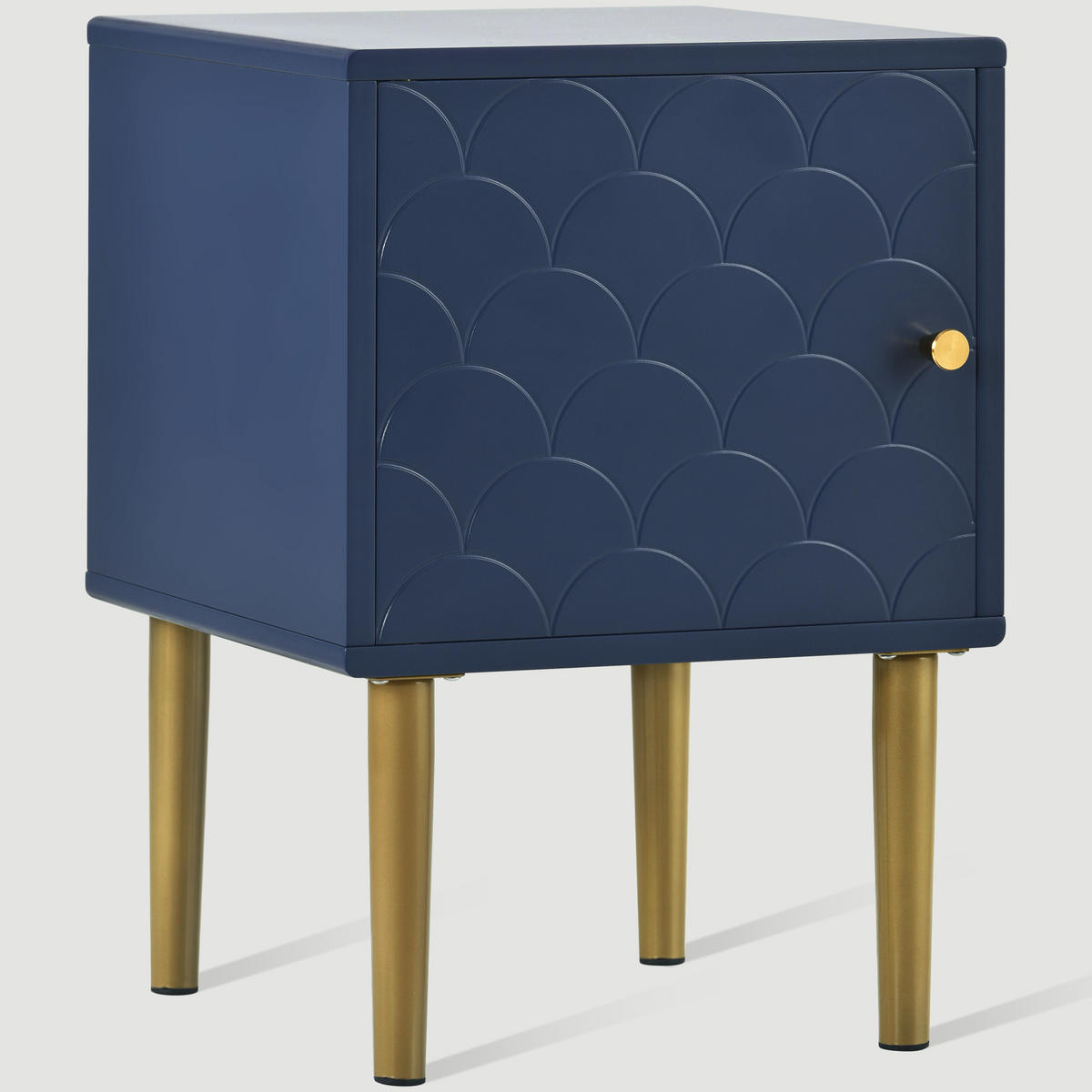 NACHTTISCH Marineblau 35/35/50 cm 2er-Set - Dunkelblau, Holz (35/50/35cm) - PANGIVO