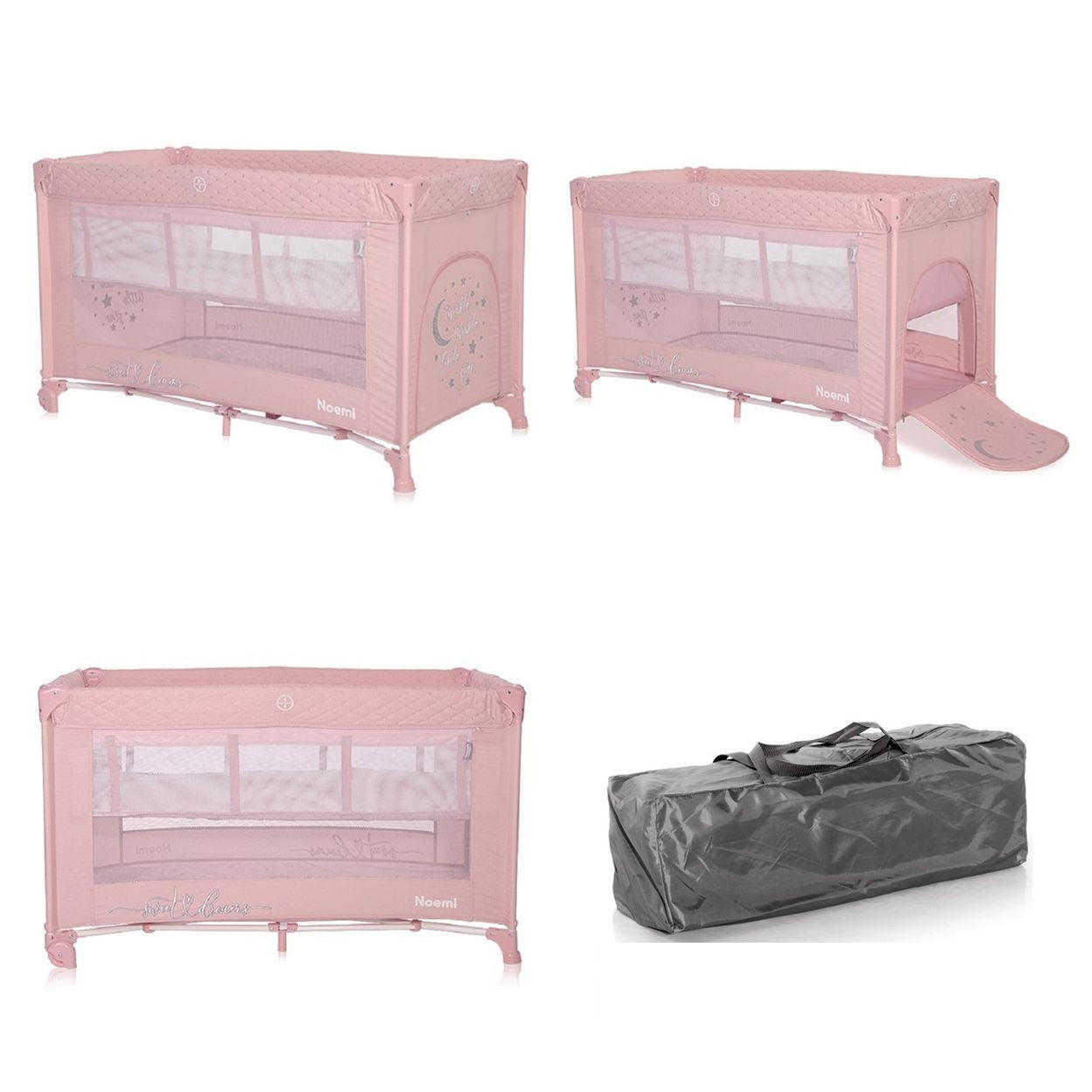 Thumbnail - Lorelli Reisebett, Pink, Kunststoff, 65x127 cm, Babymöbel, Babybetten, Reisebetten