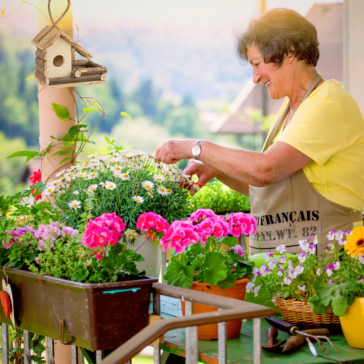 VOGELHAUS Deko - Hellbraun, Holz (20/29/12cm) - Relaxdays
