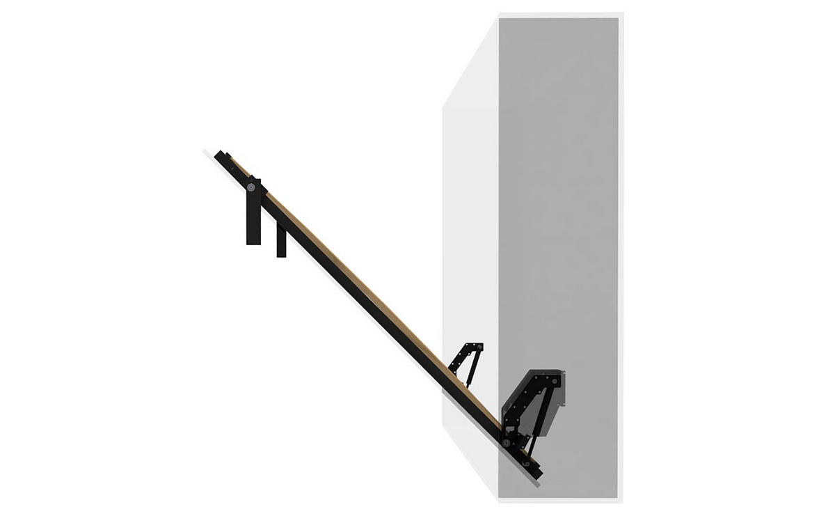 SCHRANKBETT Morphy Einbaubares 200x180 Horizontal - Weiß, Holz/Metall (200/180cm) - WallBedKing