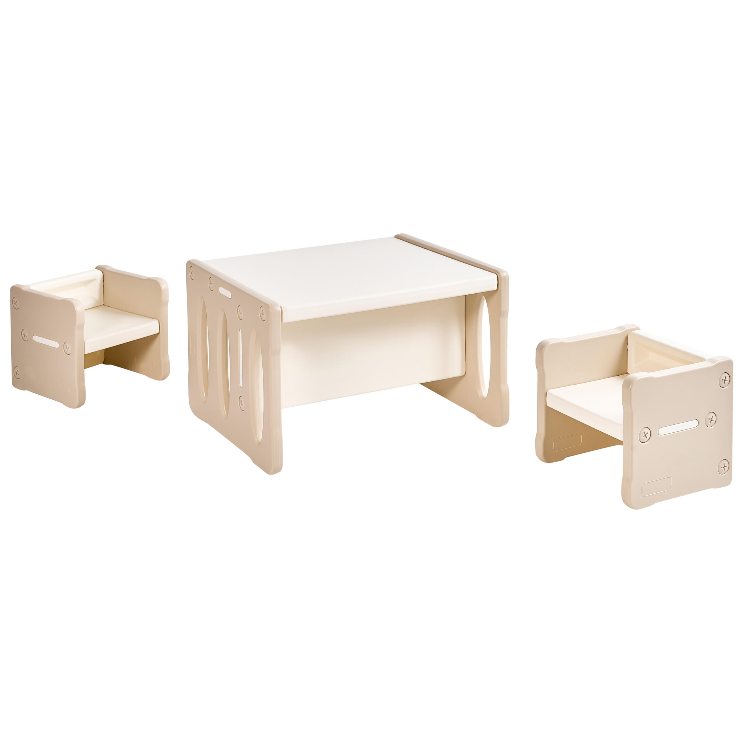 Beliani Kindertisch Beige 67x42x53 cm