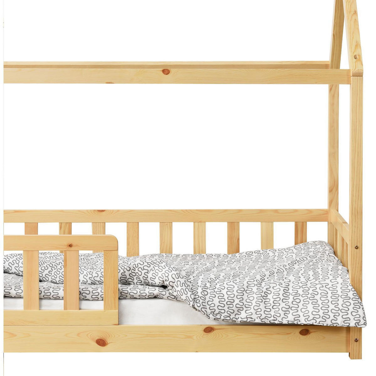 KINDERBETT Marli natur 90x200 cm - Naturfarben, Holz (90/200cm) - Juskys