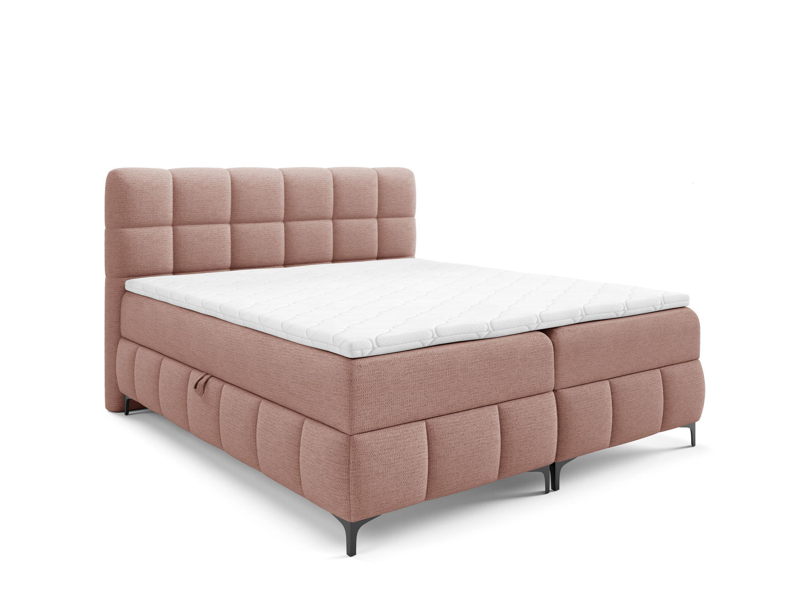 BOXBETT mit Stauraum und Topper 180x200 cm Rosa - Pink, Textil (180/200cm) - Home Collective