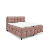 BOXBETT mit Stauraum und Topper 180x200 cm Rosa - Pink, Textil (180/200cm) - Home Collective