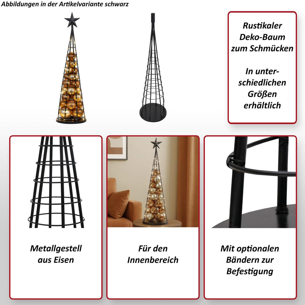 DEKO-BAUM Silber - Silberfarben, Metall (25/90cm) - MCW