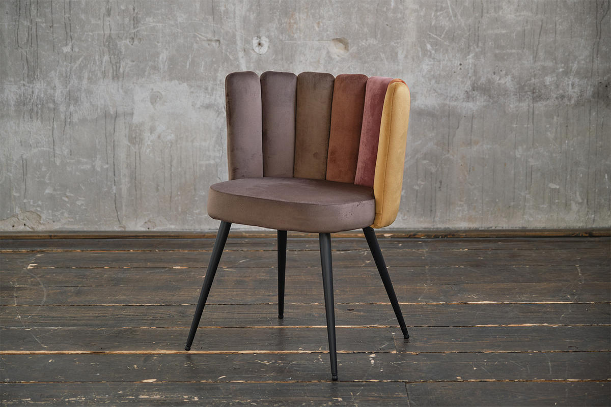 STUHL JADA Braun Velvet - Dunkelbraun/Braun, Textil (59/86/55cm) - KAWOLA