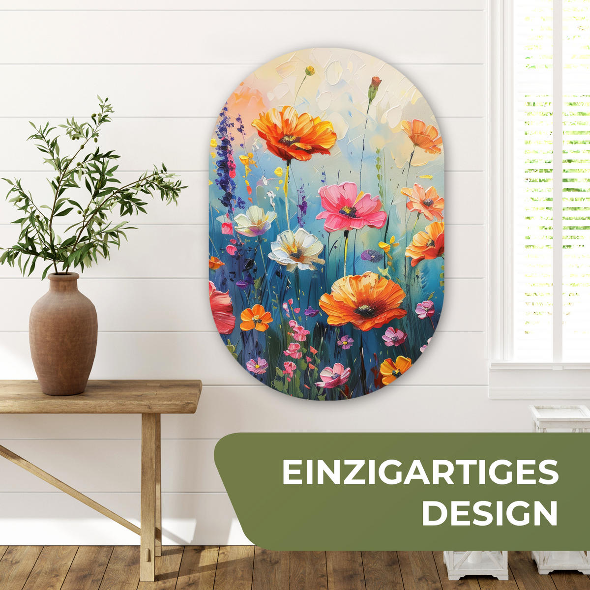 WANDBILD Blumen - Natur - Aquarell - Kunst 60x90 cm - Multicolor, Kunststoff (60/90cm) - MuchoWow