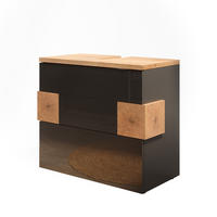 WASCHBECKENUNTERSCHRANK Eden Anthrazit 70 x 64.5 cm mit 2 Schubladen - Anthrazit/Eiche Artisan, Holzwerkstoff (70/64.5/37cm) - Vicco