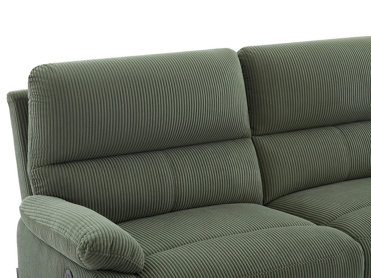 RELAXSOFA - 3 Personen - stoff - grün Lunano - Grün, Kunststoff/Textil (194/102/89cm) - Vente-Unique