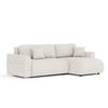 ECKSOFA MIT SCHLAFFUNKTION Bodega Beige Webstoff - Beige/Schwarz, Holz/Holzwerkstoff (235/138cm) - Maison de Reve