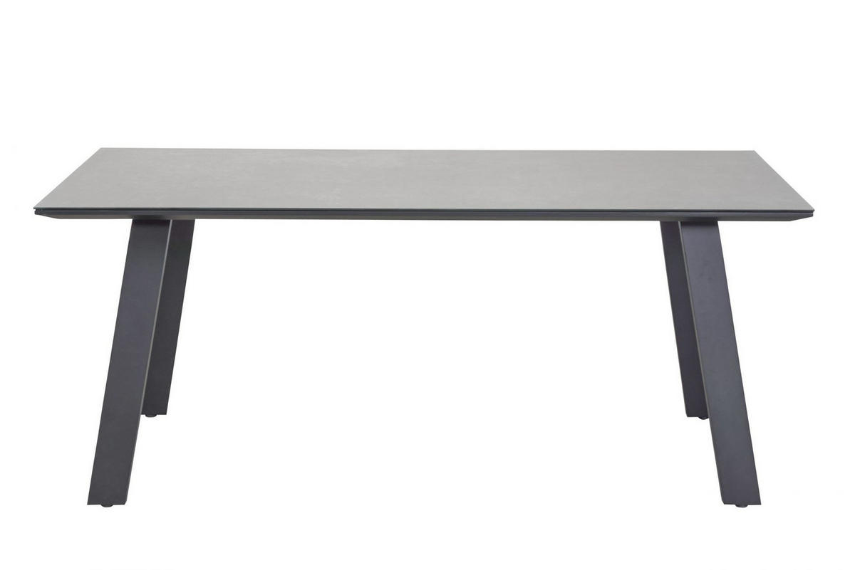 GARTENTISCH Denver 180x90x75cm, Glaskeramik, Grau - Grau, Keramik (90/180/75cm) - dasmöbelwerk