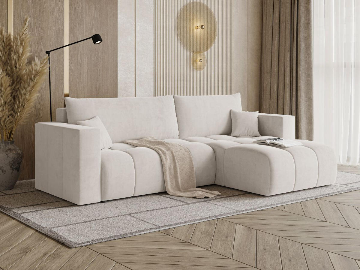 ECKSOFA Neva Ecru - Ecru, Holz/Textil (280/170cm) - Graingold