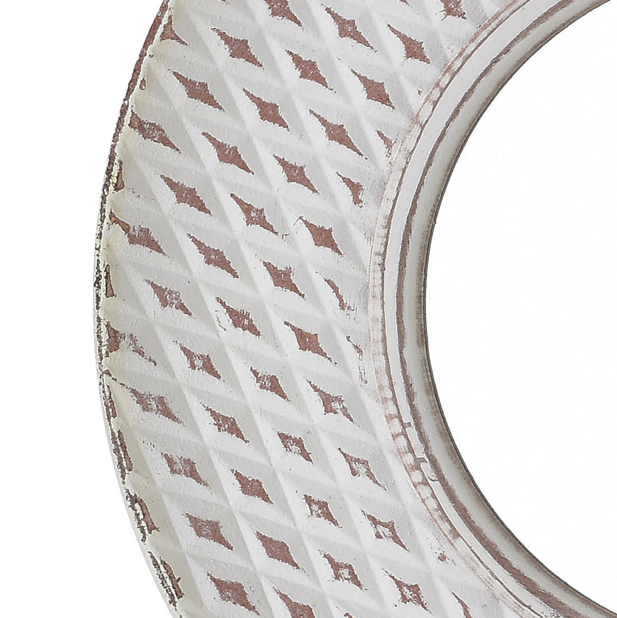 DEKO-SPIEGEL Daz Creme 36/36/4 cm Holz - Creme, Holz (36/4/36cm) - Mondex