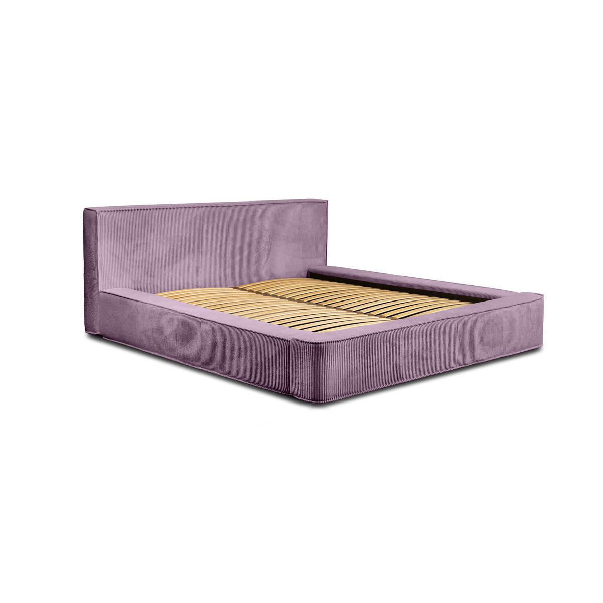 POLSTERBETT Modesto Stoff Lincoln - Flieder, Holzwerkstoff/Textil (180/200cm) - Fun Möbel