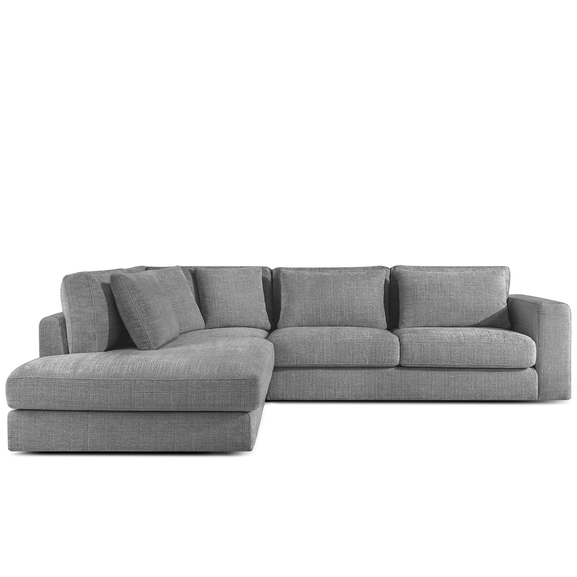 ECKSOFA links VERUS - Dunkelgrau, Holz/Holzwerkstoff (297/248cm) - KONSIMO®