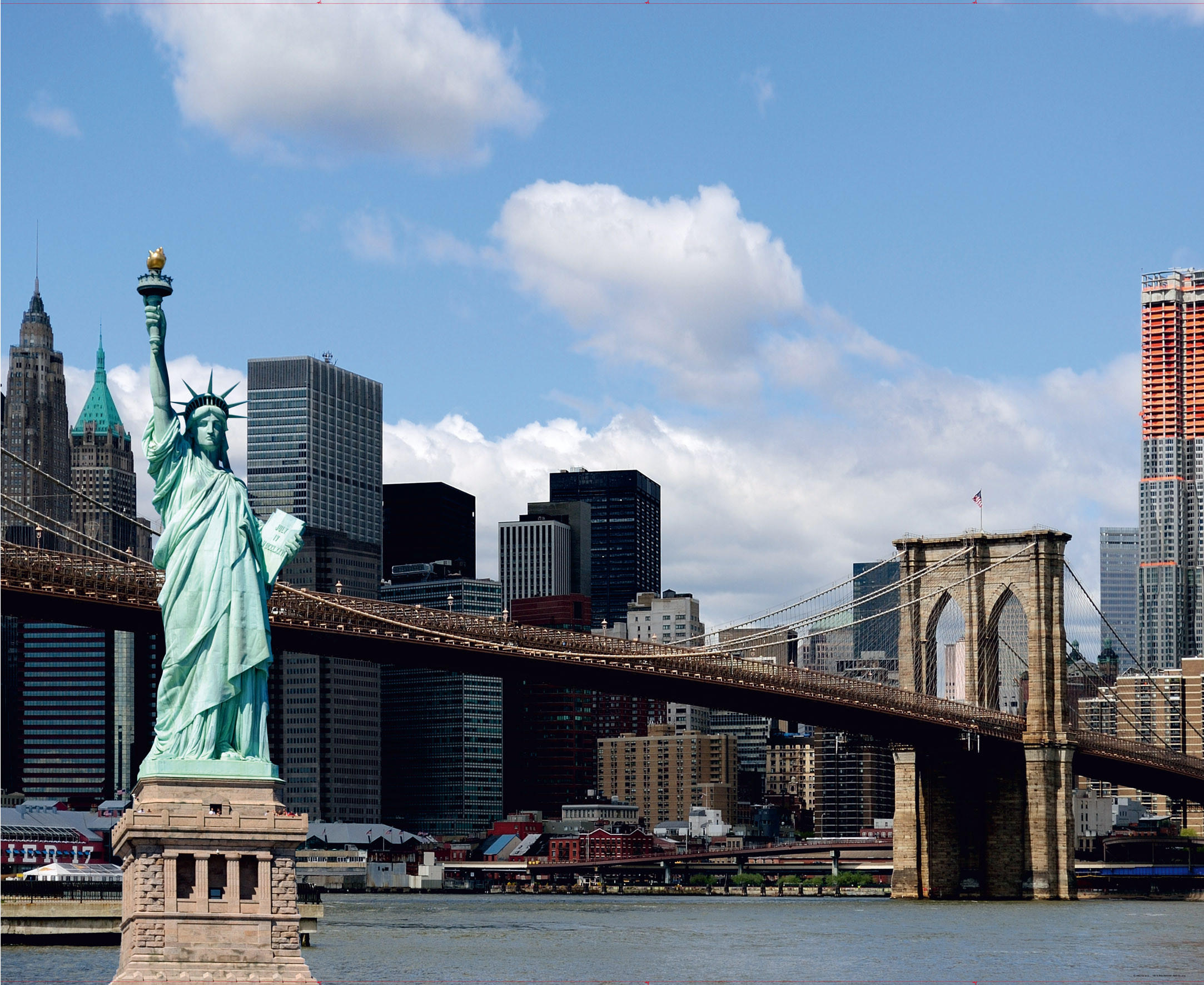 FOTOTAPETE New York 375 x 270 cm - Blau, Papier (375/270cm) - Sanders & Sanders