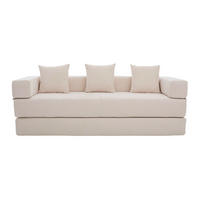 SOFA modular 198 x 79 cm Chenille Beige - Beige, Kunststoff (31.1/23.62/77.95cm) - Meubliv