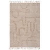 WOLLTEPPICH FOWEY, abstrakt, Natur-Beige, 200 x 290 cm - Beige, Textil (200/290cm) - KADIMA DESIGN