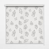 VNÚTORNÁ roleta - okenná roleta - roleta - 100x100 cm - Geometrické tvary - sivá, plast (100/100/0.5cm) - TULUP