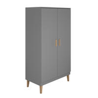 KINDERKLEIDERSCHRANK Kubi 55/184/100 - Grau, Holzwerkstoff (55/184/100cm) - Kocot Kids