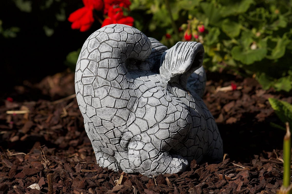 STEINFIGUR Drache Serafino, Frostfest, Steinguss - Grau, Stein (14/15/22cm) - stoneandstyle