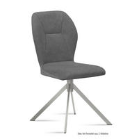 ESSZIMMERSTUHL (2er-Set) Dorthy 51x92x60 Edelstahl/Grau - Edelstahlfarben/Grau, Kunststoff (60/92/51cm) - 58aufmkessel