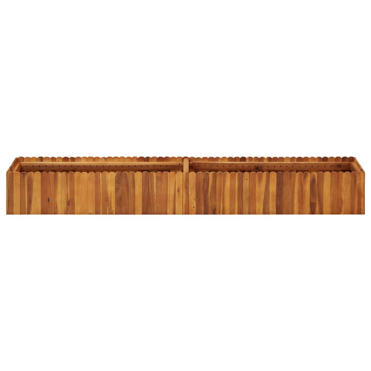 HOCHBEET aus Holz JONA | 200x30x25cm, Akazienholz - Braun, Holz (200/25/30cm) - DELUKE
