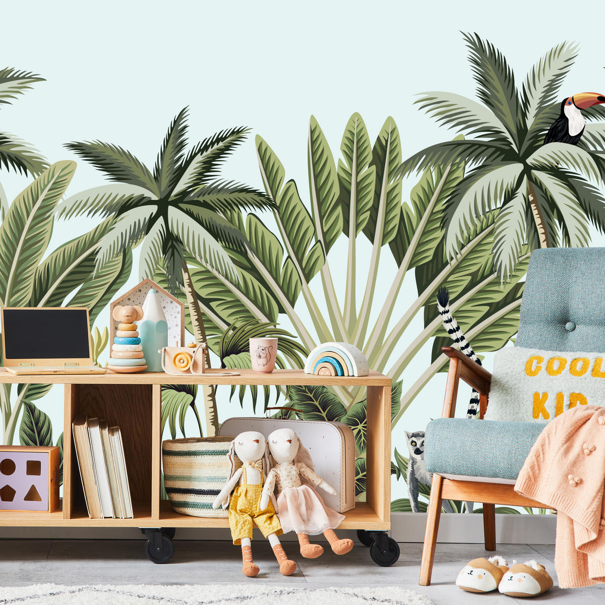 FOTOTAPETE für Schlafzimmer Exotische Tiere Dschungel Flamingo 200x140 - Schwarz/Weiß, Papier (200/140cm) - Muralo