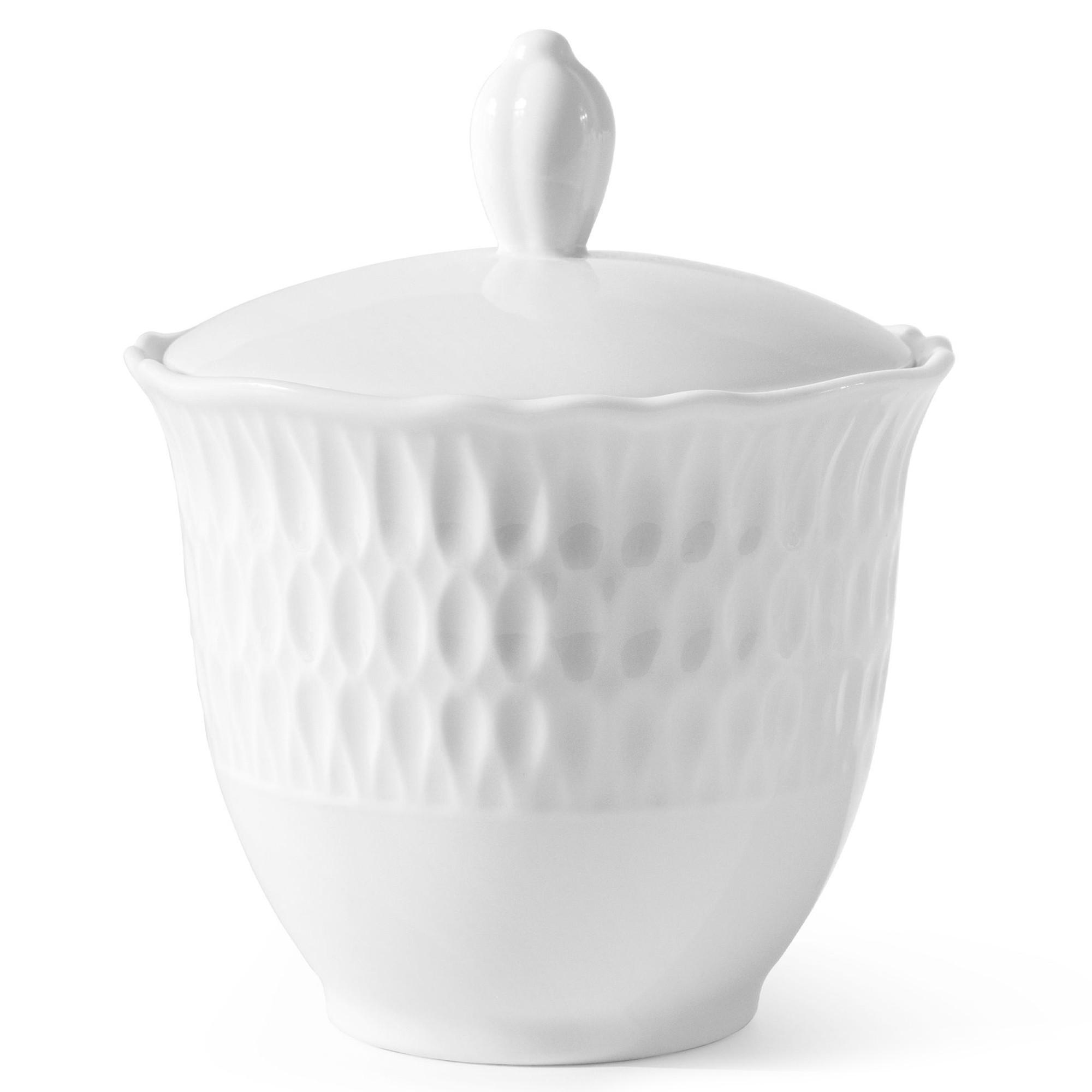 Konsimo® Zuckerdose Weiß 12 cm