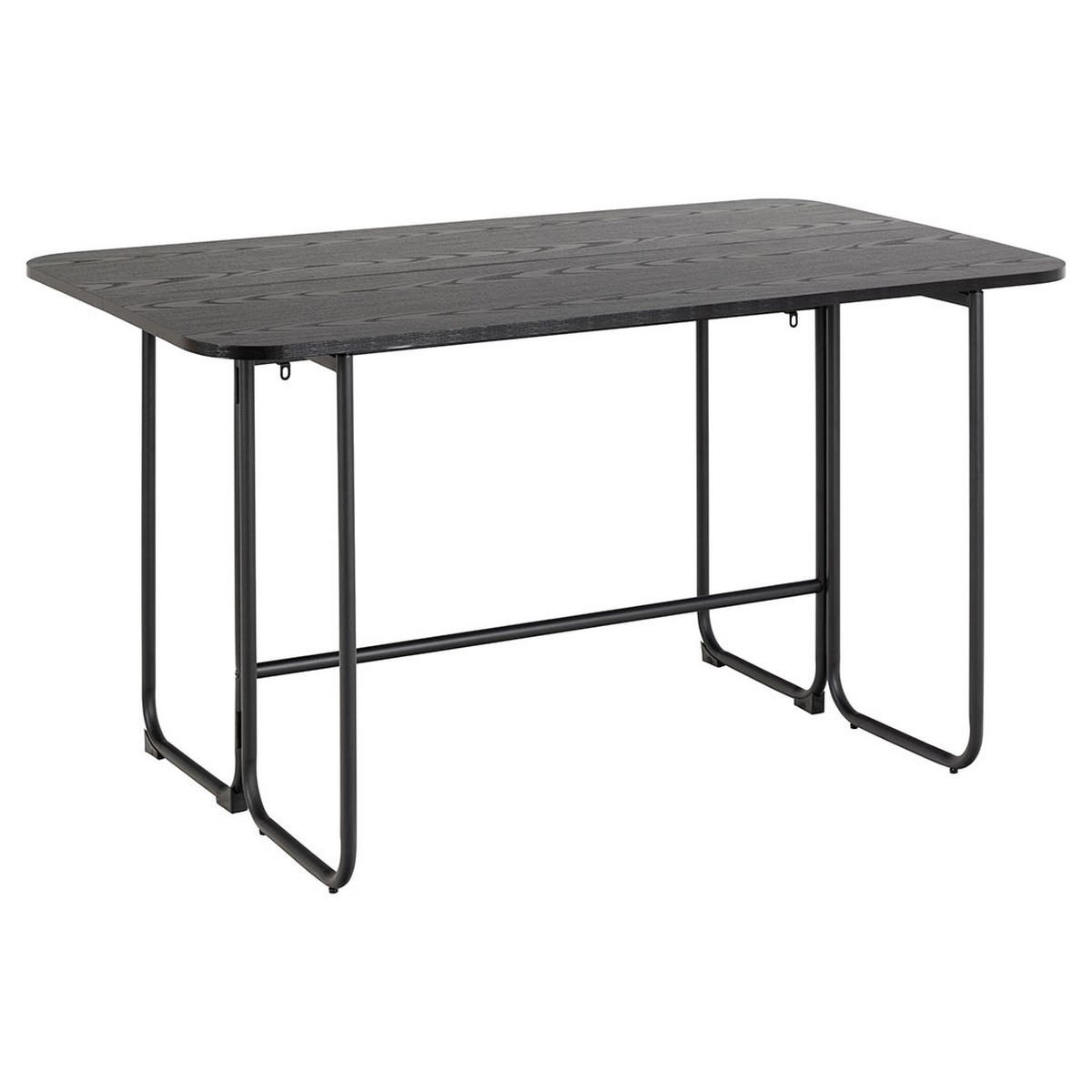ESSTISCH, Darlington, Schwarz, MDF, 80 x 140 x 77 cm - Schwarz, Holzwerkstoff/Metall (140/80/77cm) - ebuy24