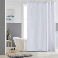 DUSCHVORHANG Polyester Weiß 150 x 200 cm - Weiß, Textil (150/200cm)