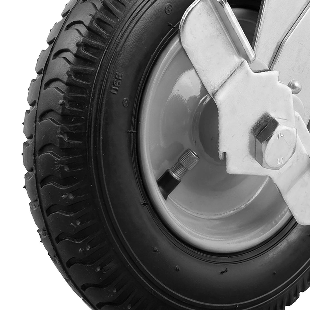 POJEZDOVÉ KOLO Černá Stříbrná pneumatické s brzdou 120 kg - různobarevná, kov/plast (13.5/25/20cm) - Relaxdays