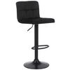 BARHOCKER Fani, Gestell schwarz, Samt schwarz, - Schwarz, Textil/Metall (40/85/40cm) - TPFLiving