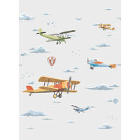 FOTOTAPETE Flugzeuge 212 x 275 cm - Braun, Papier (212/275cm) - Sanders & Sanders