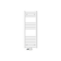 BADHEIZKÖRPER Sahara 400x1200 mm Weiß gerade mit Ventil Universal - Weiß, Metall (40/120/3cm) - LuxeBath