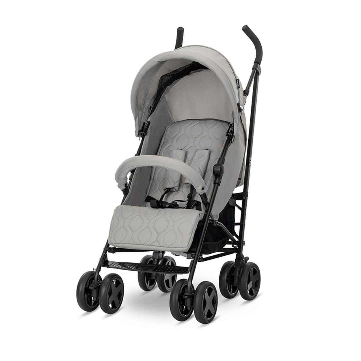 KINDERWAGEN Ida dunkelgrau schwenkbare Vorderräder, Rückenlehne verstellbar - Grau, Metall (67/60/106cm) - Lorelli
