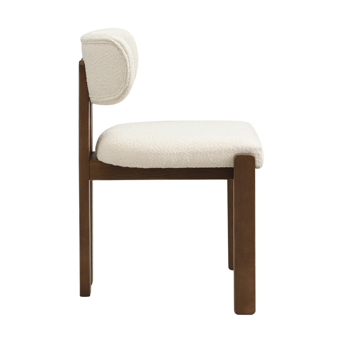 ESSZIMMERSTUHL 2er-Set, Massivholz, Walnuss, Bouclé - Walnussfarben, Textil (54/79/54cm) - FLIEKS