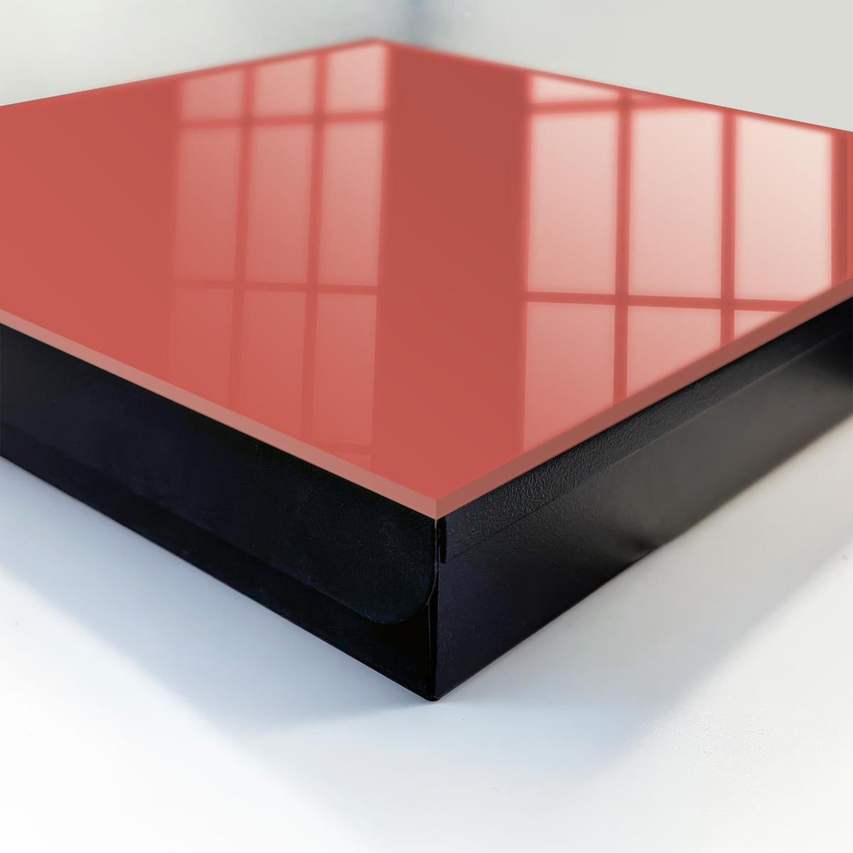 SCHLÜSSELBOX Schwarz 30x30 cm- Türöffnung nach rechts - Dunkellachs - Koralle, Metall (30/30/5cm) - TULUP