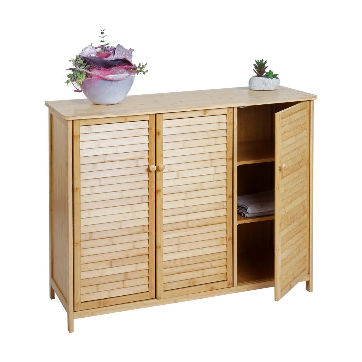 BADEZIMMERSCHRANK Braun - Braun, Holz (97/81/34cm) - MCW