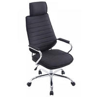 CHEFSESSEL Stoff schwarz - Chromfarben/Schwarz, Textil/Metall (60/117/67cm) - CLP
