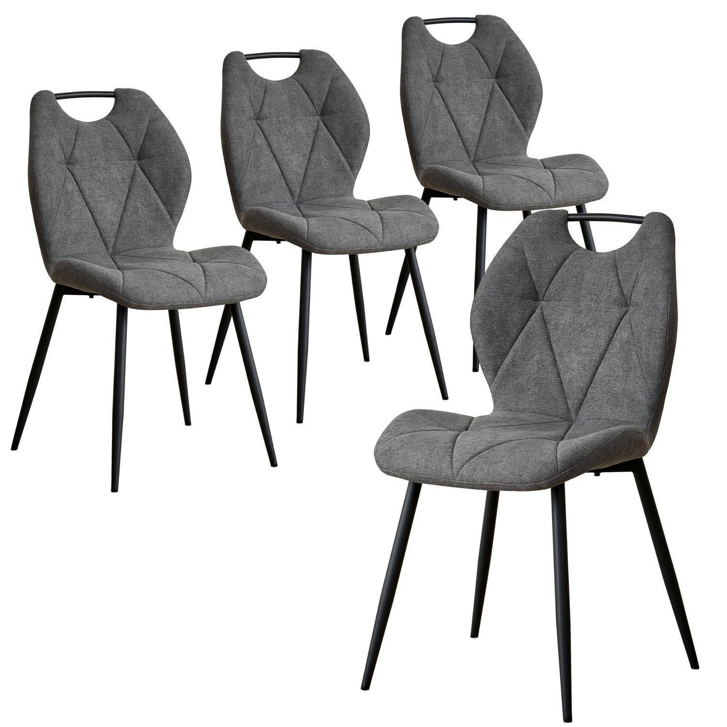XXXLutz Esszimmerstuhl Grau 44x86x48 cm
